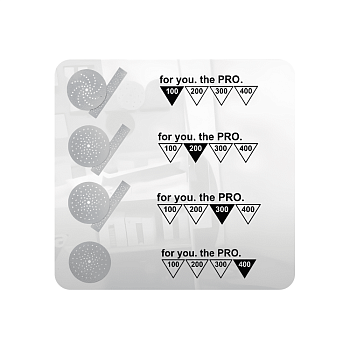 Наждачная бумага SIA Р300 в кругах  siaspro D=150мм, мульти отв. СЕРАЯ